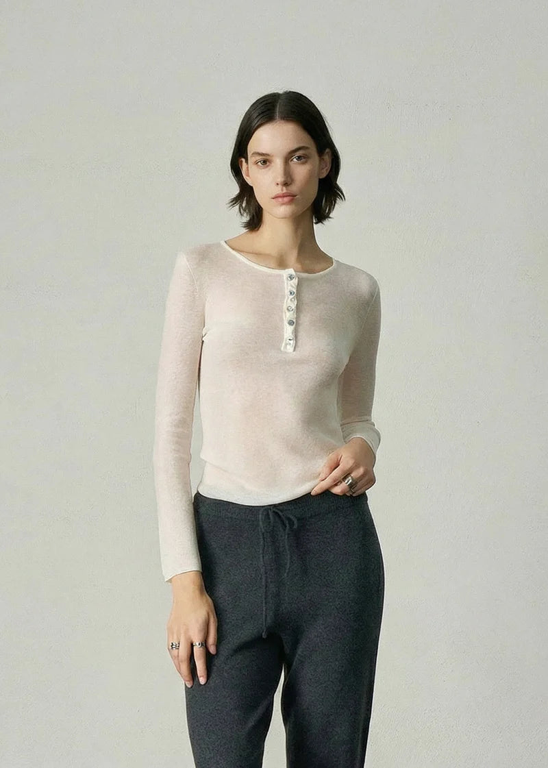 Aleger - Sheerness 910 Placket Long Sleeve Top