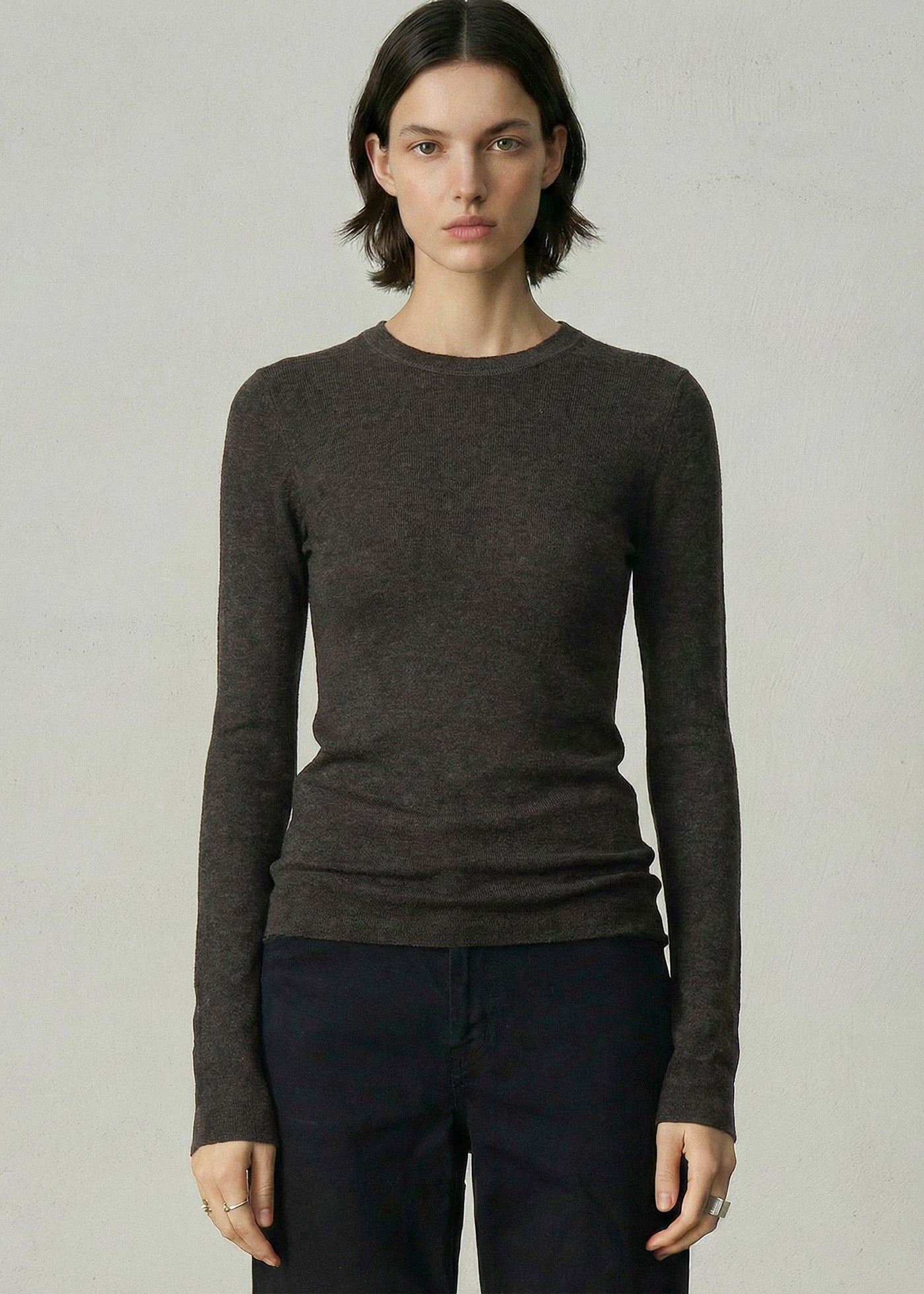 Aleger - Sheerness Crew Neck Long Sleeve Top
