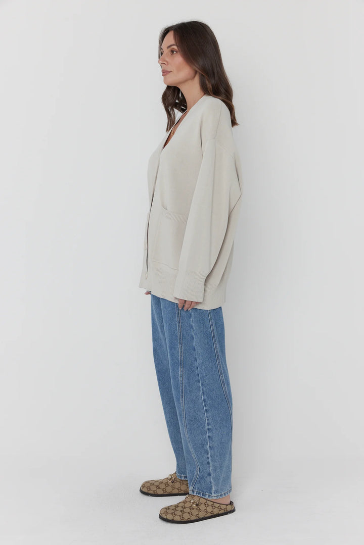 Alexandra - Amais Cardigan Stone