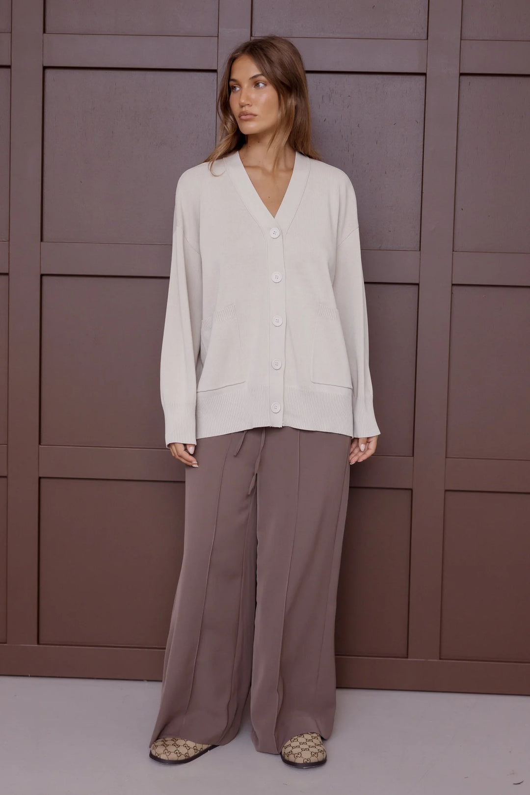Alexandra - Amais Cardigan Stone