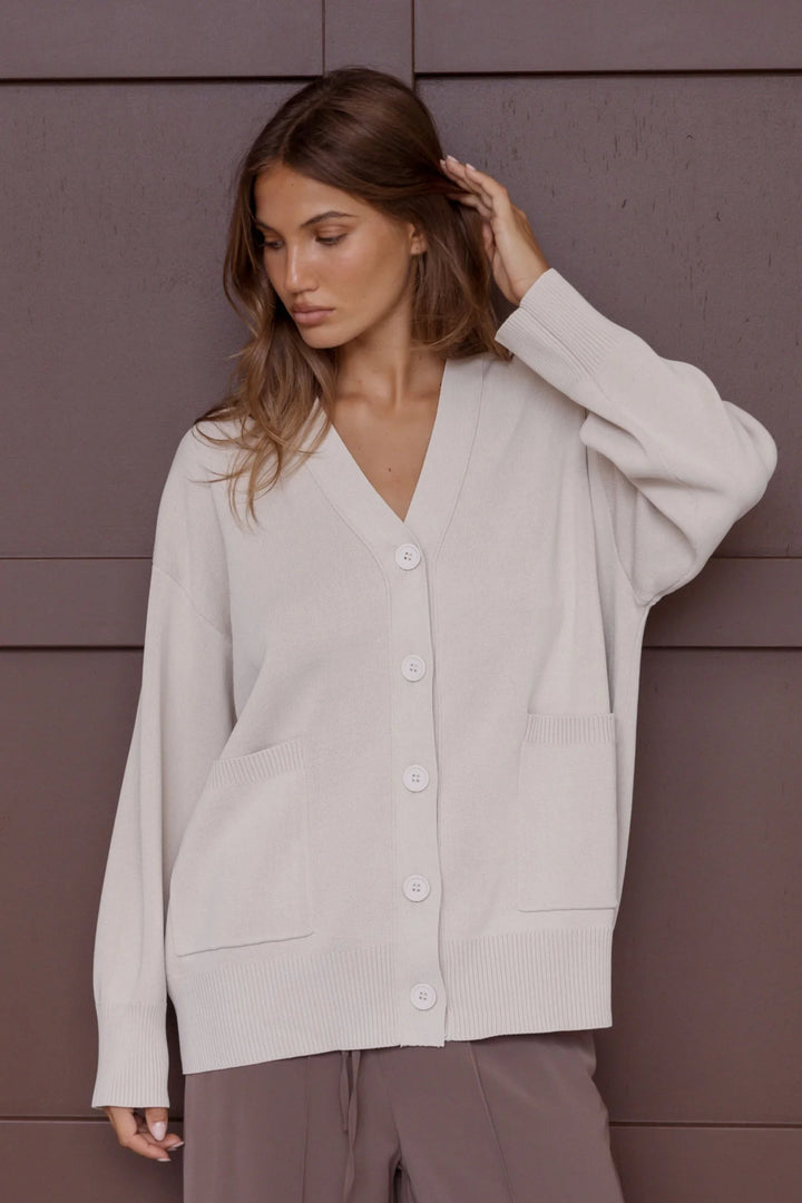 Alexandra - Amais Cardigan Stone