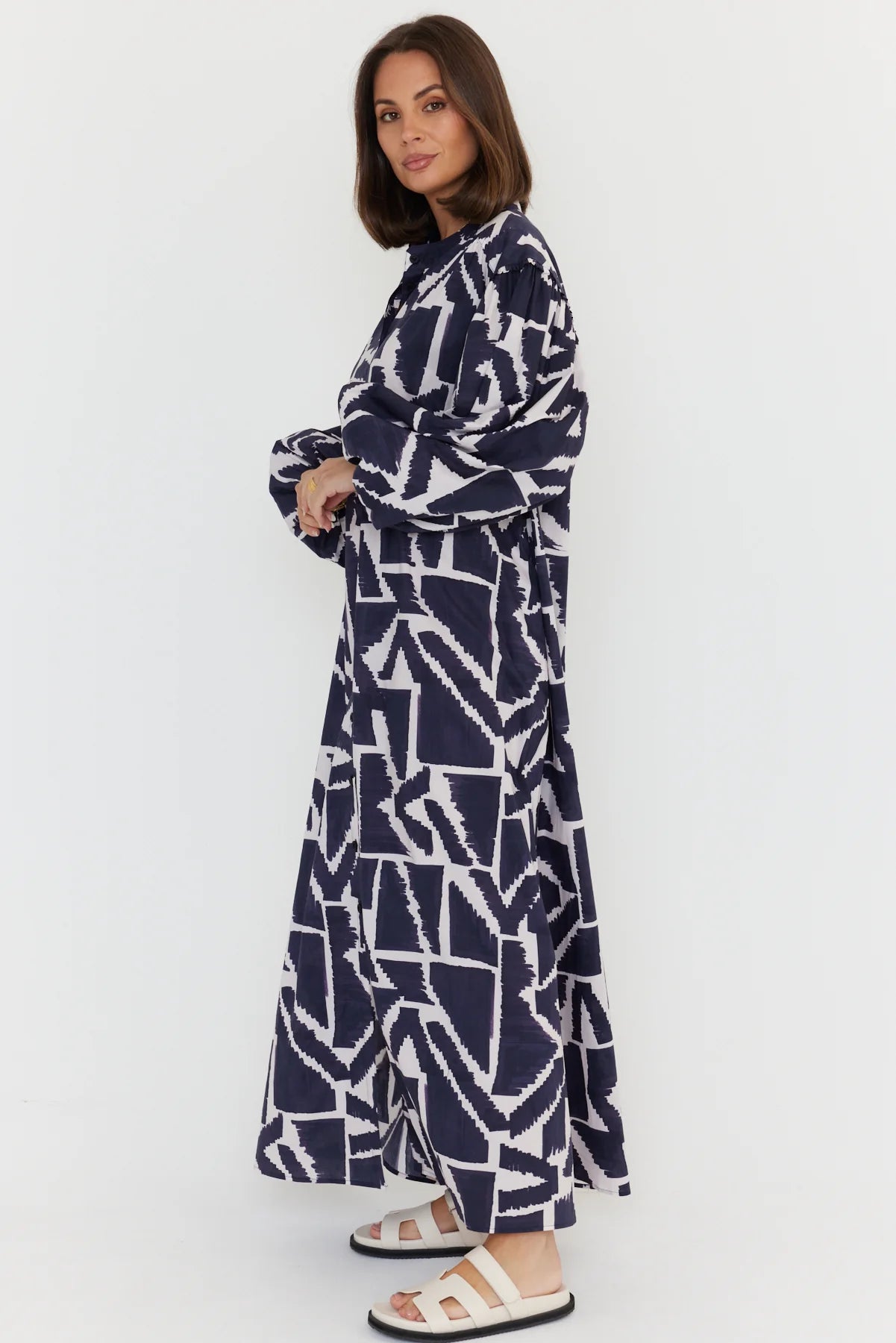 Alexandra - Jack Navy Geo Print Dress