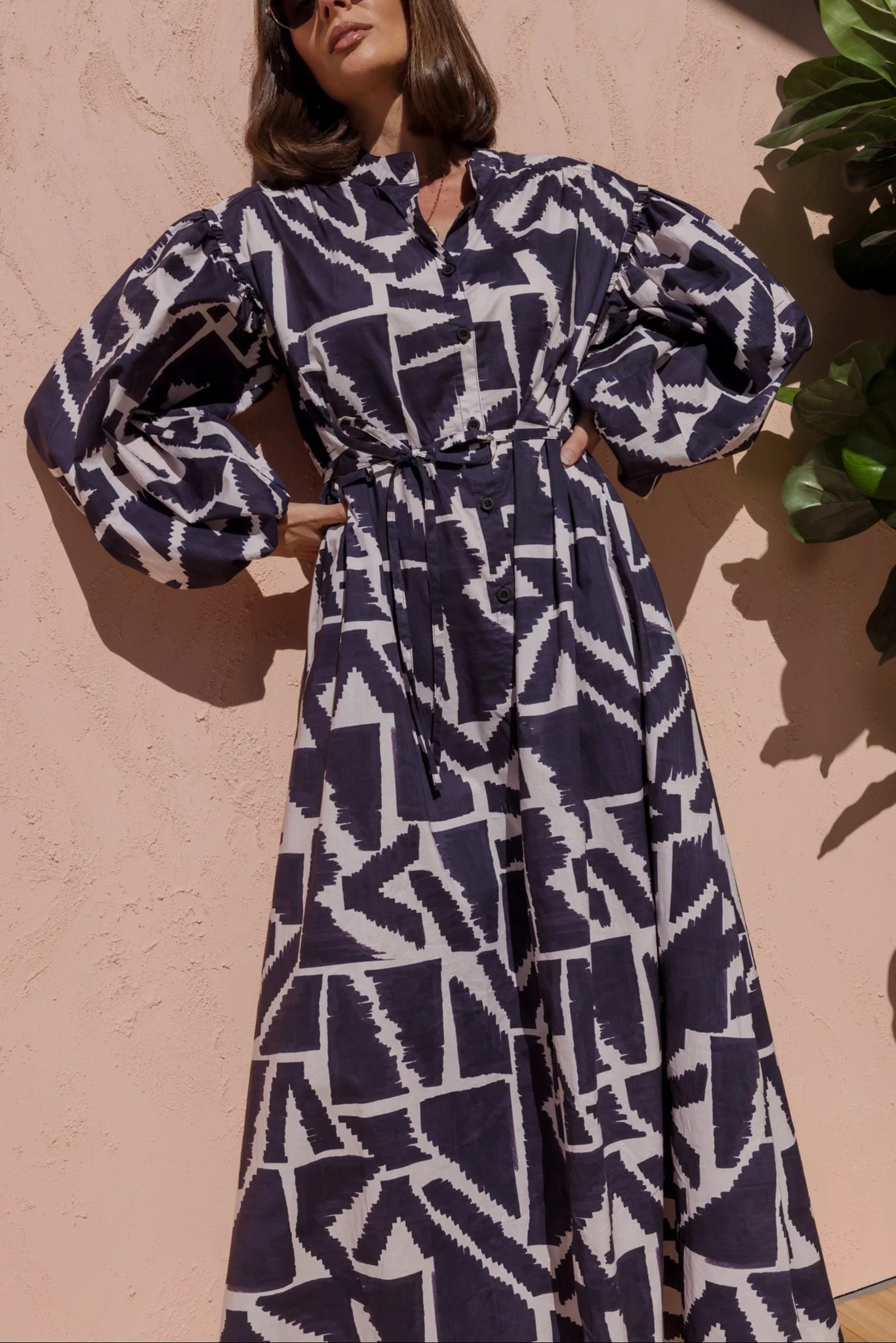 Alexandra - Jack Navy Geo Print Dress