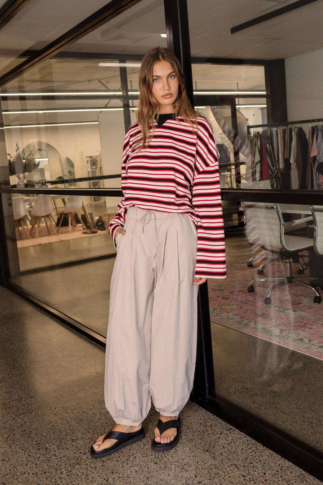 Alexandra - Sable Long Sleeve Top