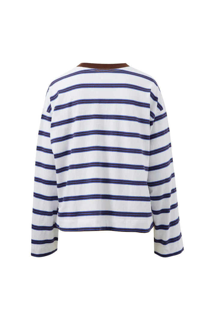 Ceres Life - Beau Long Sleeve Slouchy Stripe Tee