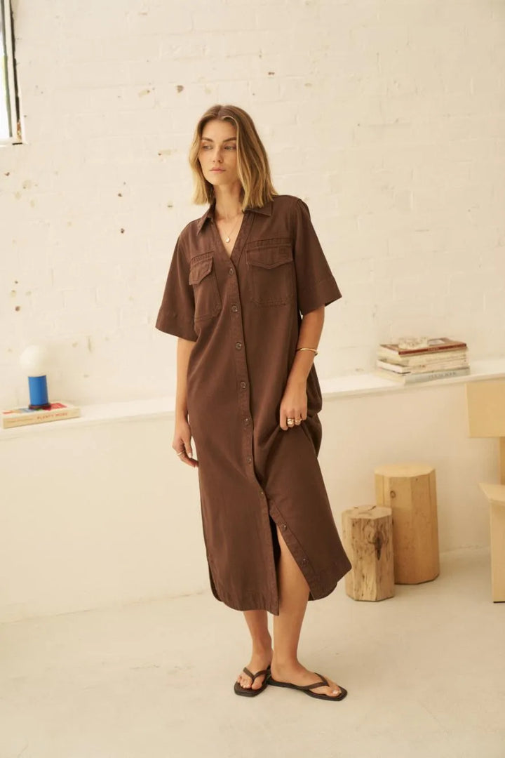 Ceres Life - Sloane Short Sleeve Midi Dress