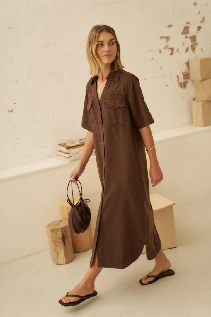 Ceres Life - Sloane Short Sleeve Midi Dress