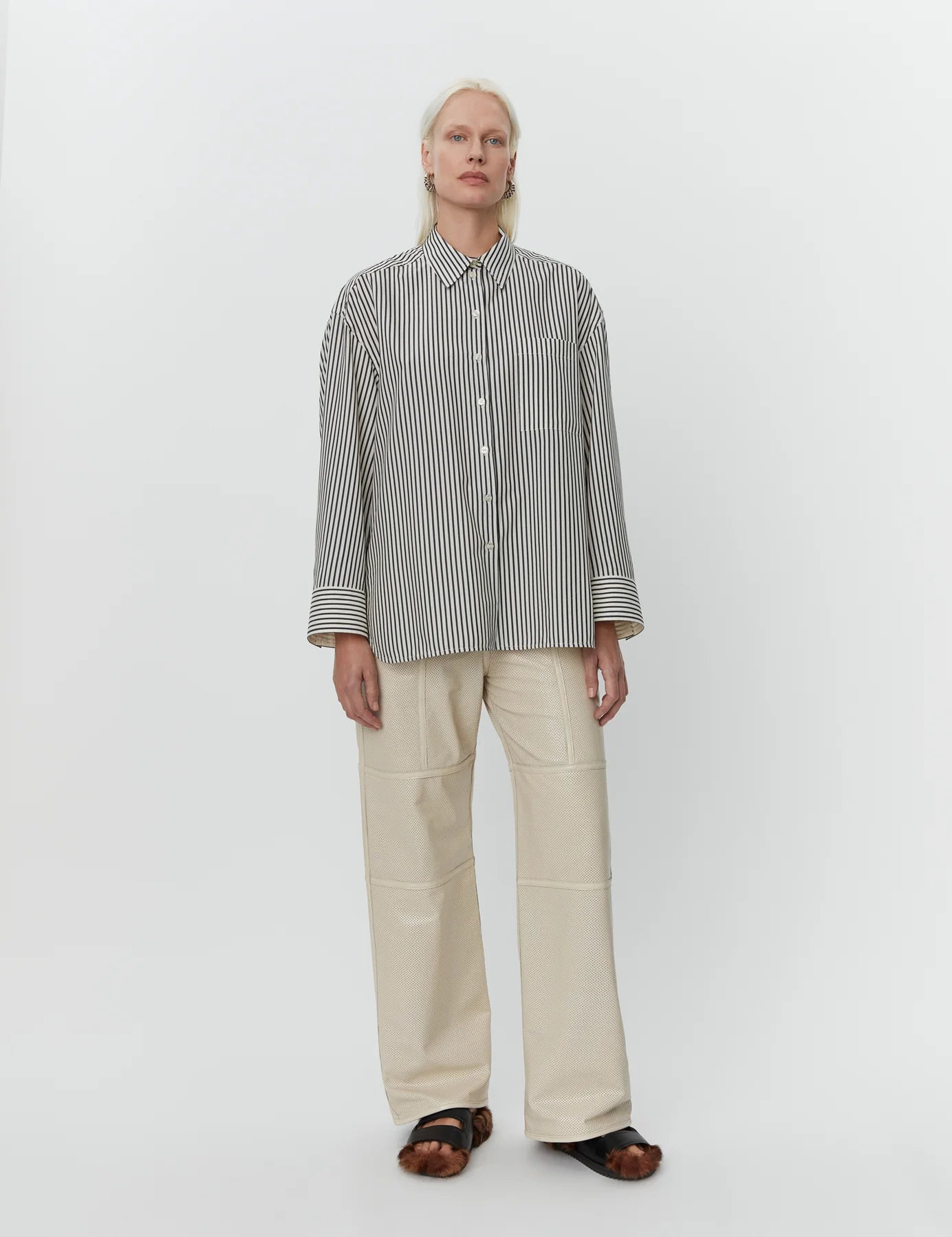 Day Birger - Tan Stripe Shirt