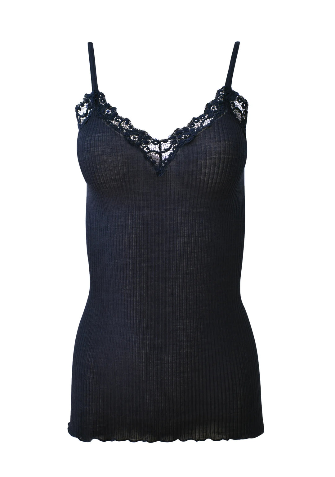 EGi Collections - Wool Silk Camisole with Lace Trim