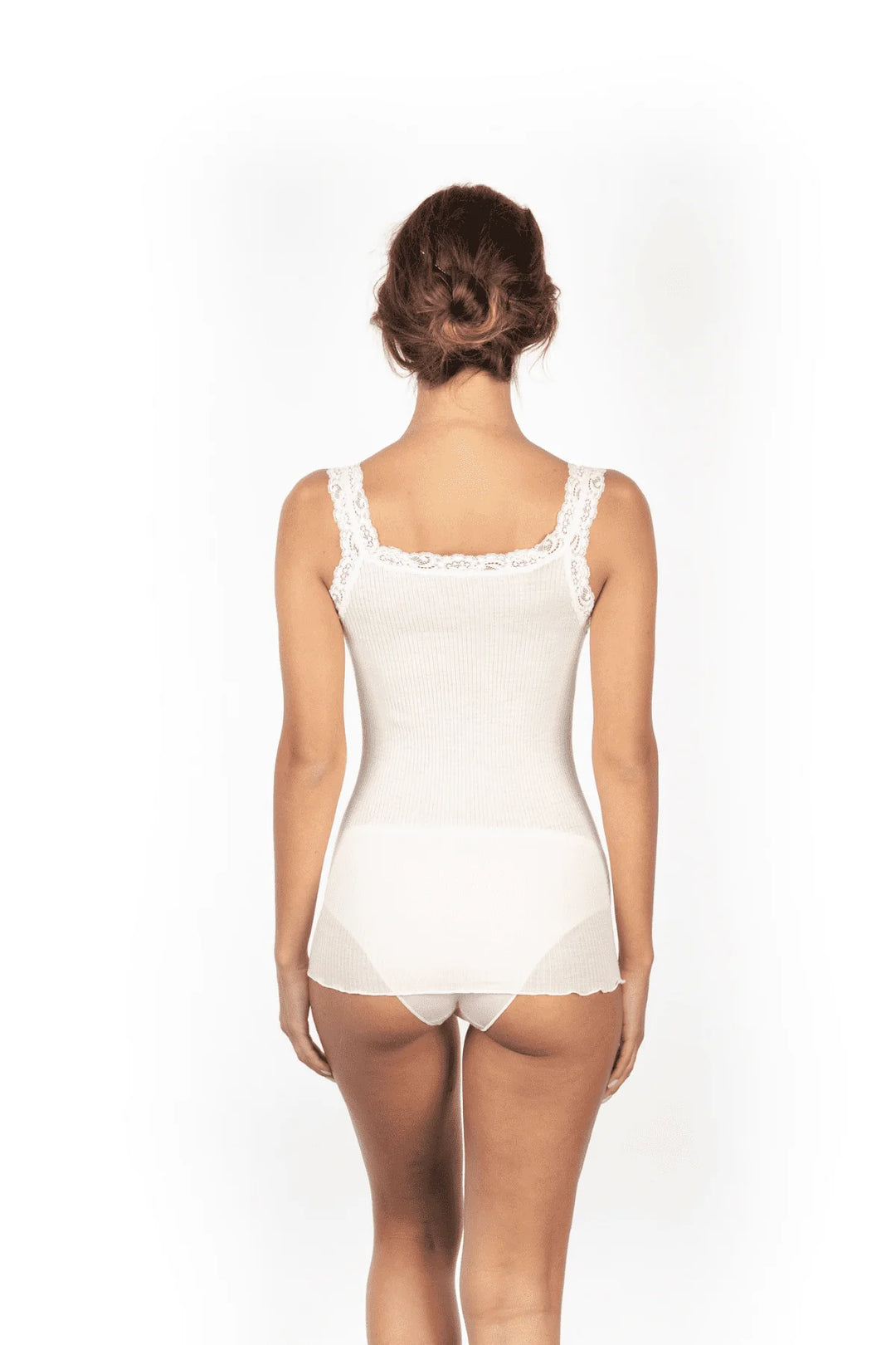 EGi Collections - Wool Silk Camisole with Lace Trim 1491
