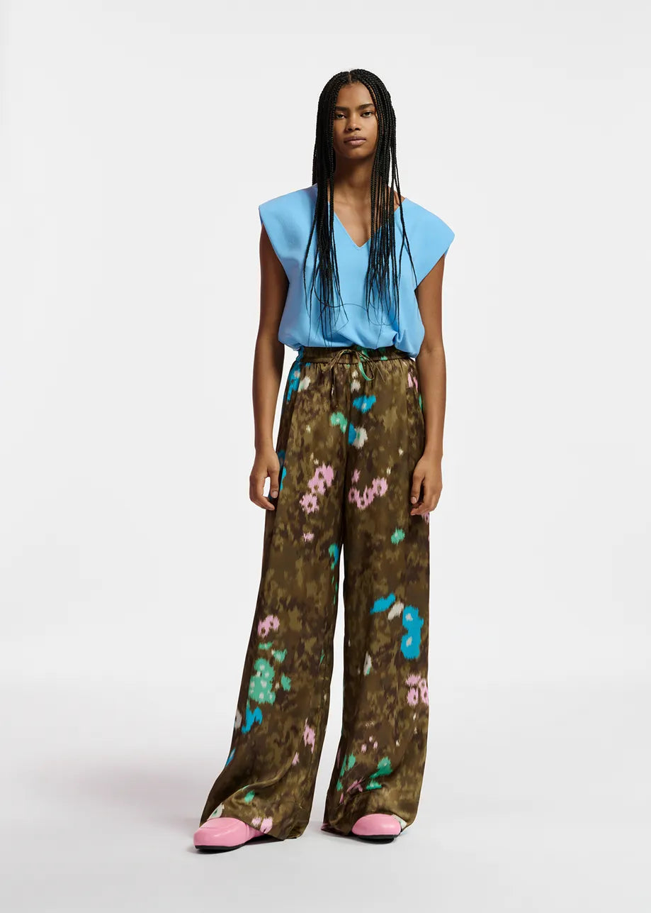 Essentiel Antwerp - Fault Floral Print Wide-Leg Pants