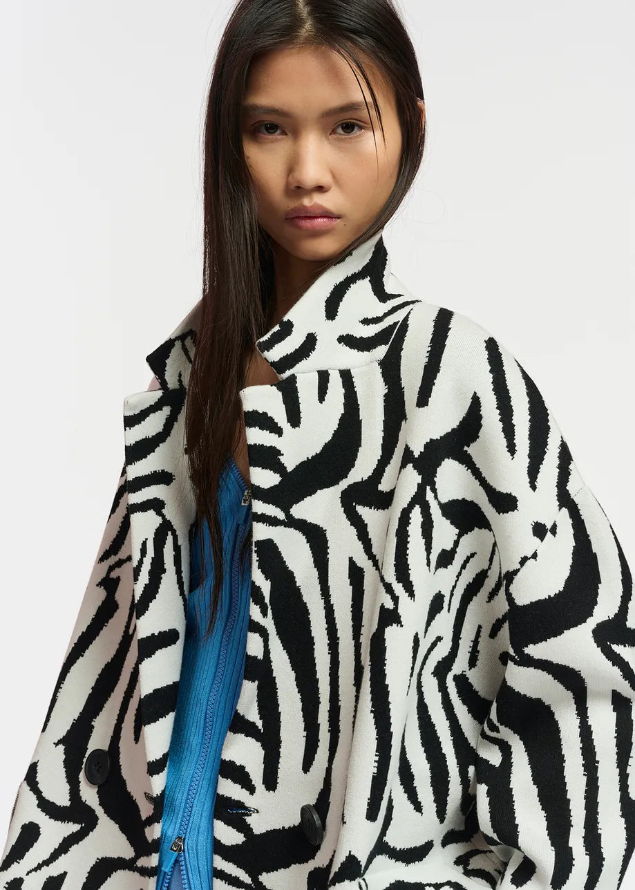 Essentiel Antwerp - Figer Zebra Jacquard-Knitted Jacket