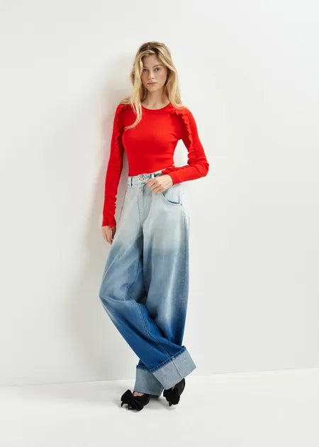 Essentiel Antwerp - Hilly Top with ruffled sleeve