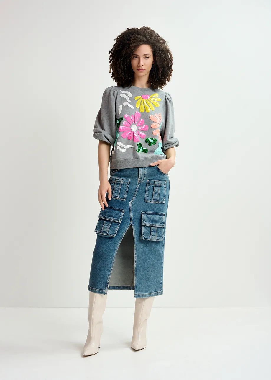 Essentiel Antwerp - Hun Flower Embroidered Sweatshirt