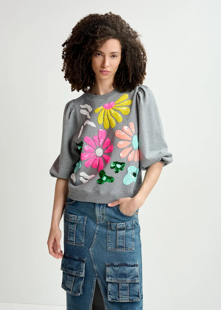 Essentiel Antwerp - Hun Flower Embroidered Sweatshirt