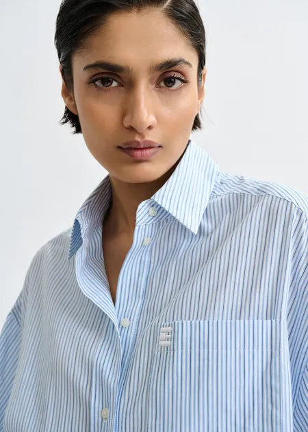 Essentiel Antwerp - Jasleen Shirt with embroidered detail and separate scarf