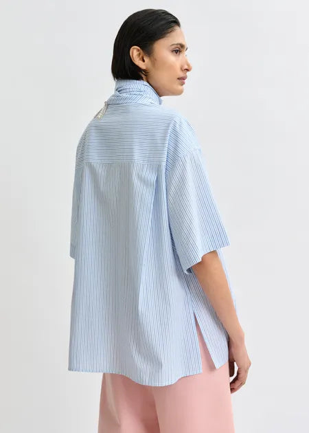 Essentiel Antwerp - Jasleen Shirt with embroidered detail and separate scarf