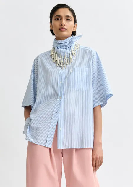 Essentiel Antwerp - Jasleen Shirt with embroidered detail and separate scarf