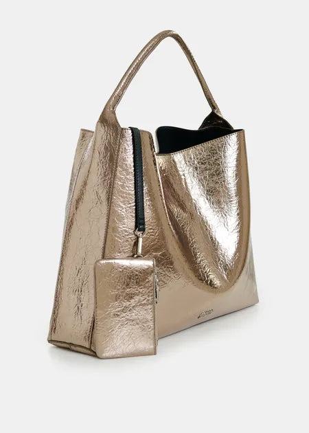 Essentiel Antwerp - Jatalia Gold Glossy Shopper Bag