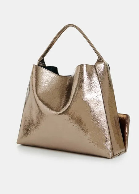 Essentiel Antwerp - Jatalia Gold Glossy Shopper Bag