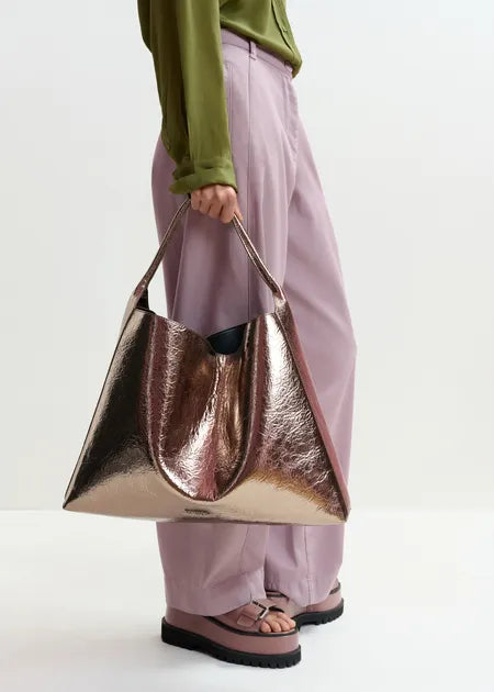 Essentiel Antwerp - Jatalia Gold Glossy Shopper Bag