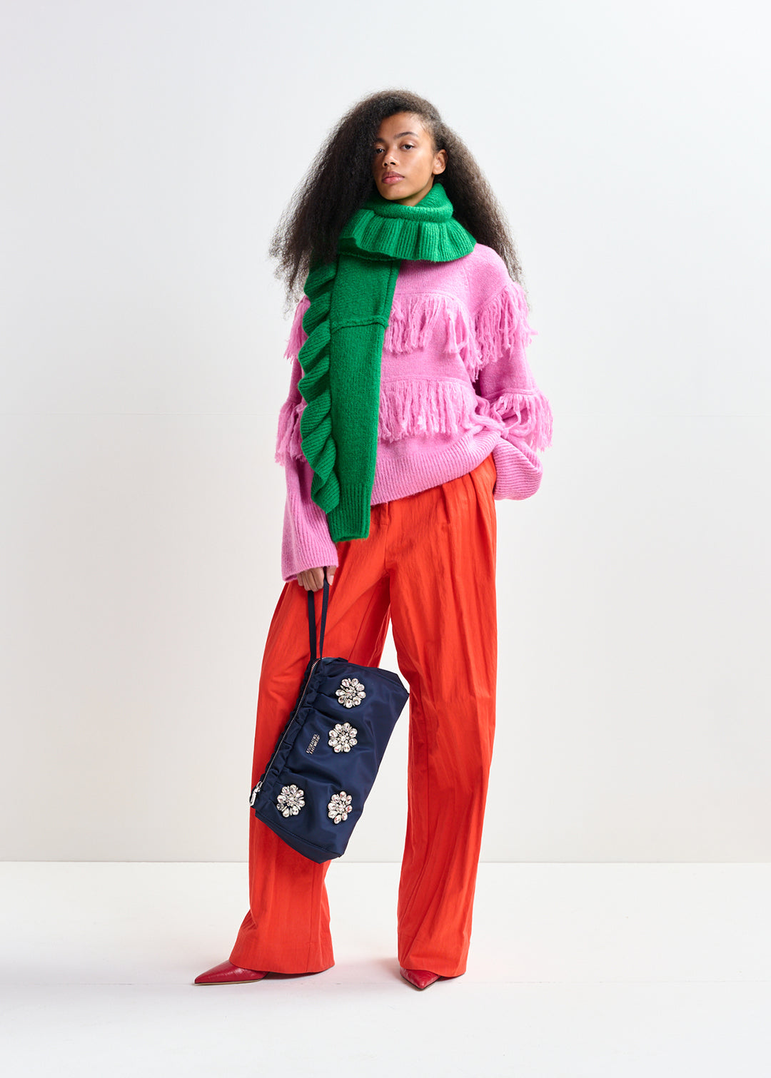 Essentiel Antwerp - Jimone Embroidered Satin Pouch