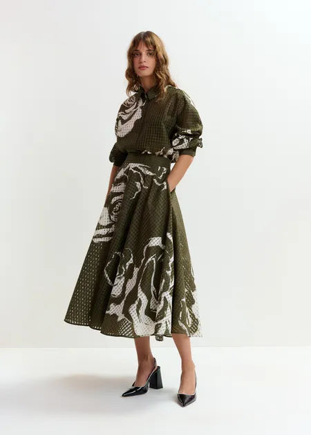 Essentiel Antwerp - Jorange Oversized Sheer Printed Shirt