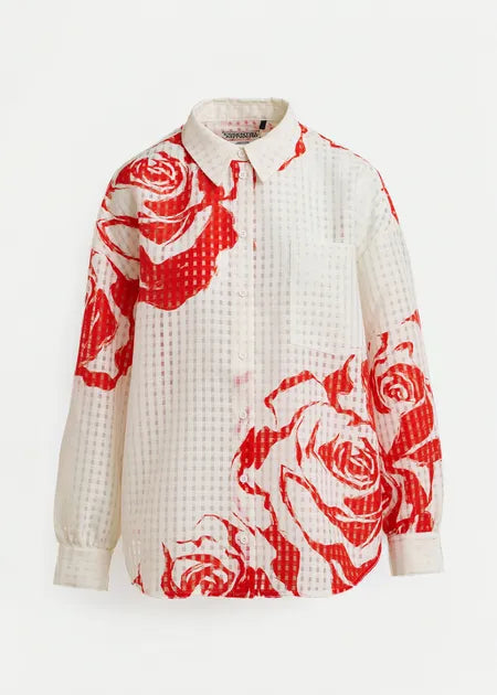 Essentiel Antwerp - Jorange Oversized Sheer Printed Shirt