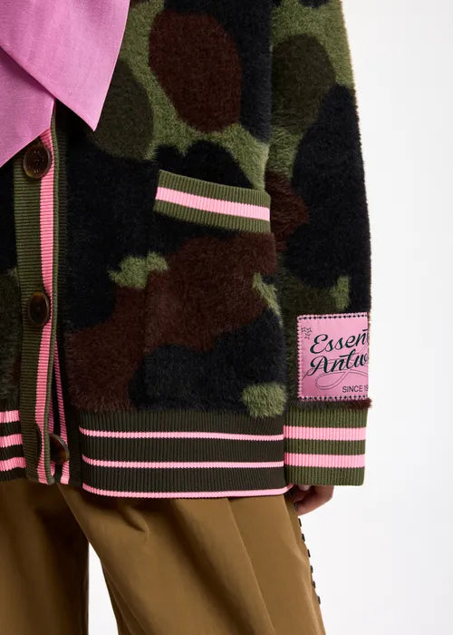 Essentiel Antwerp - Kamoo Camo Jacquard Cardigan