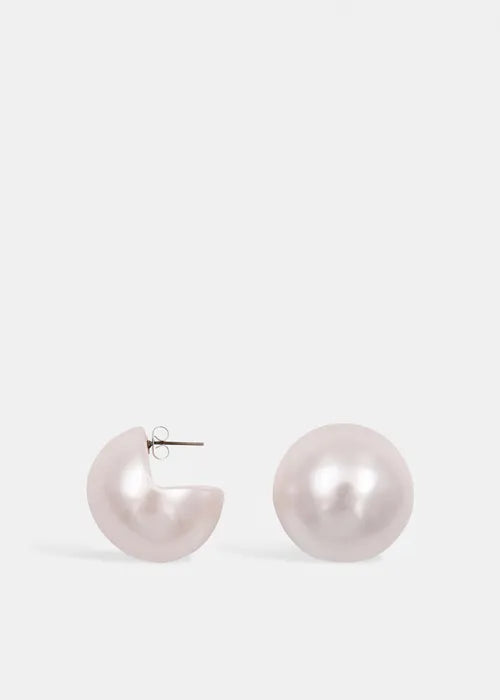 Essentiel Antwerp - Kolisee Cream Oversized Faux Pearl Earrings