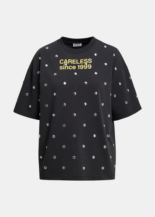 Essentiel Antwerp - Kourse Stud-Embellished Slogan T-Shirt