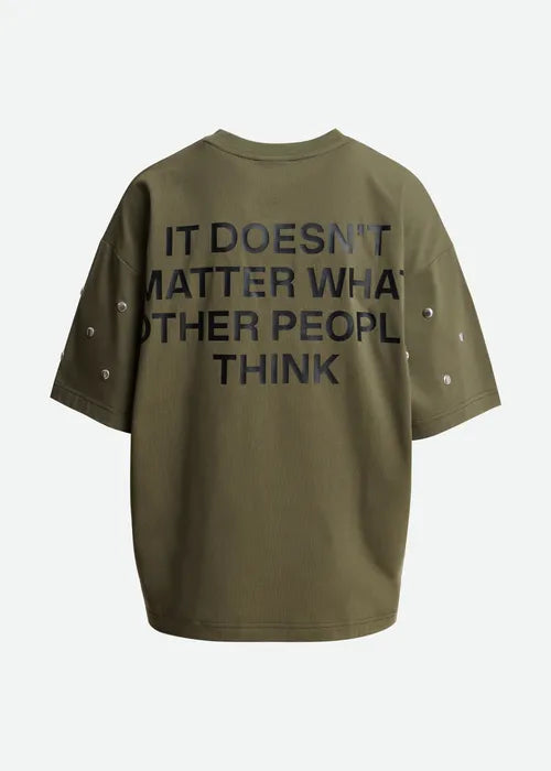 Essentiel Antwerp - Kourse Stud-Embellished Slogan T-Shirt