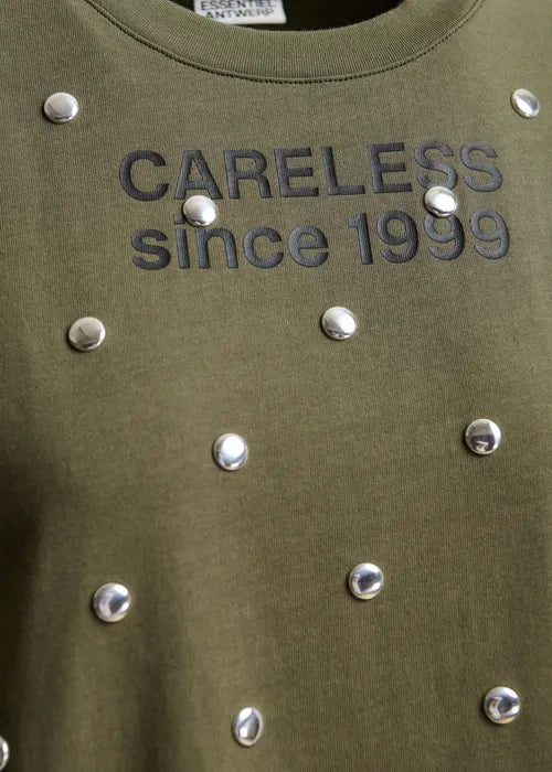 Essentiel Antwerp - Kourse Stud-Embellished Slogan T-Shirt