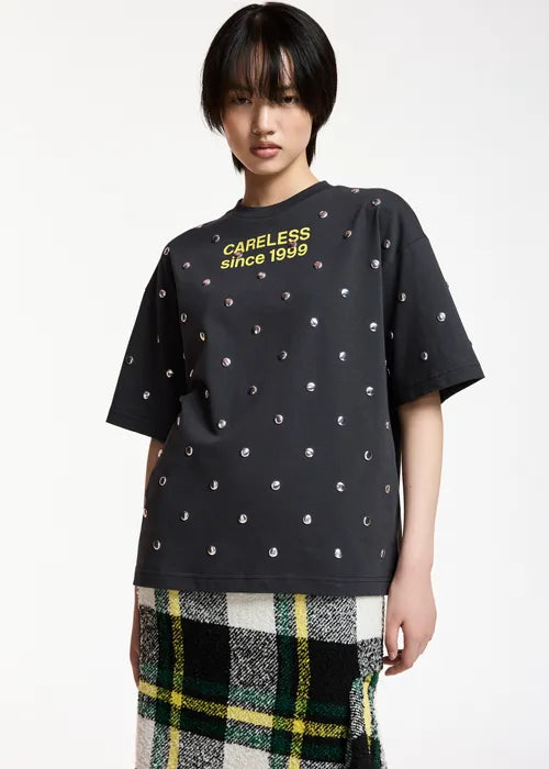 Essentiel Antwerp - Kourse Stud-Embellished Slogan T-Shirt