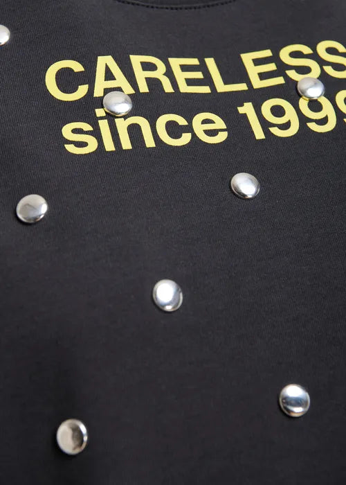 Essentiel Antwerp - Kourse Stud-Embellished Slogan T-Shirt