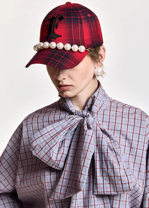 Essentiel Antwerp - Kross Checked Baseball Cap