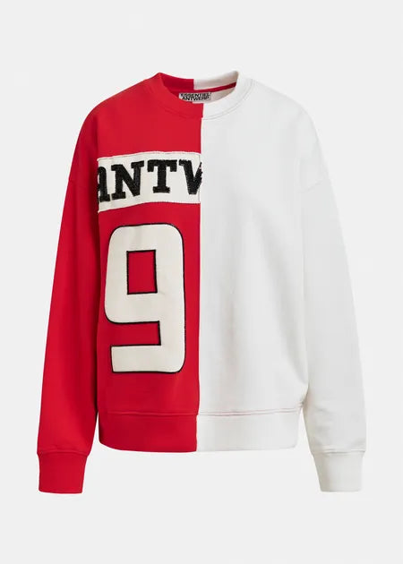 Essentiel Antwerp - Split Panel Appliqued Sweatshirt