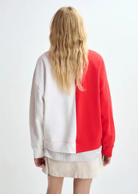 Essentiel Antwerp - Split Panel Appliqued Sweatshirt