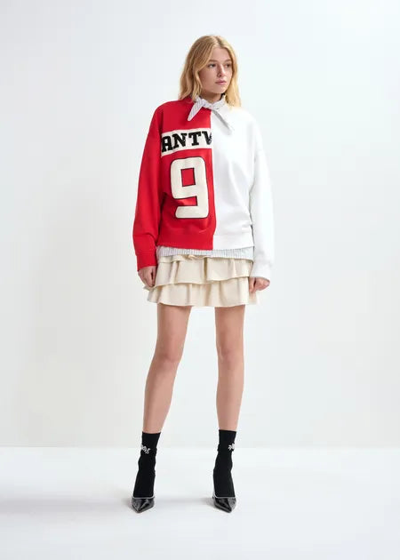 Essentiel Antwerp - Split Panel Appliqued Sweatshirt