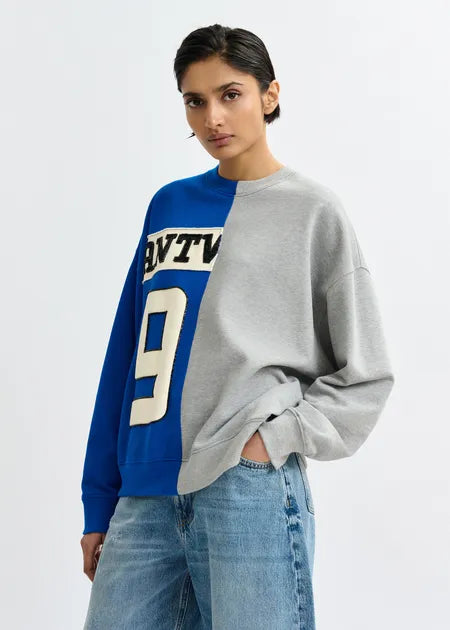 Essentiel Antwerp - Split Panel Appliqued Sweatshirt