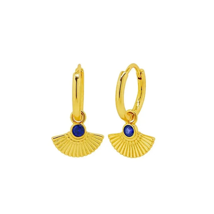 Mé The Label - Fantail Hoops with Gem