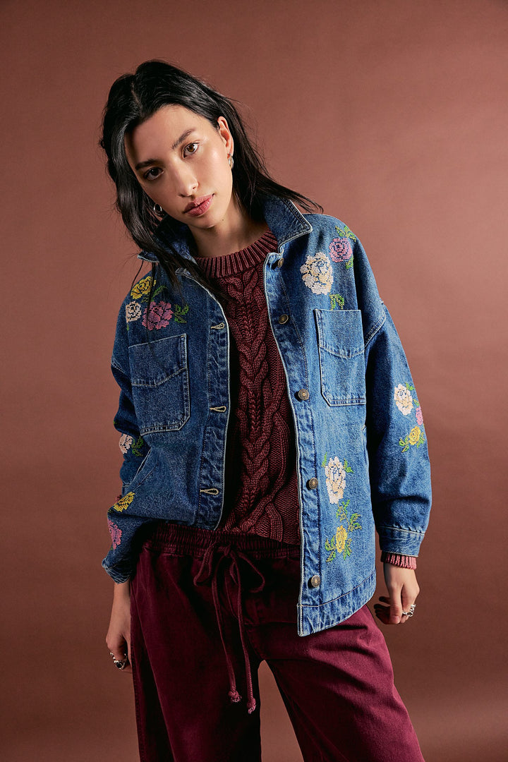 Free People - Madison City Embroidered Jacket