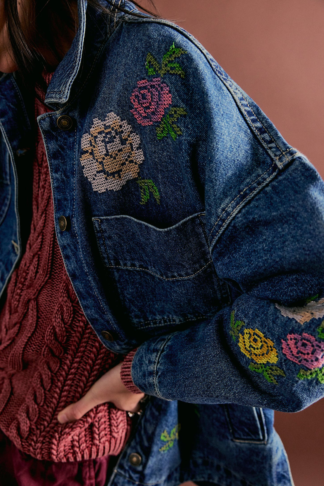 Free People - Madison City Embroidered Jacket