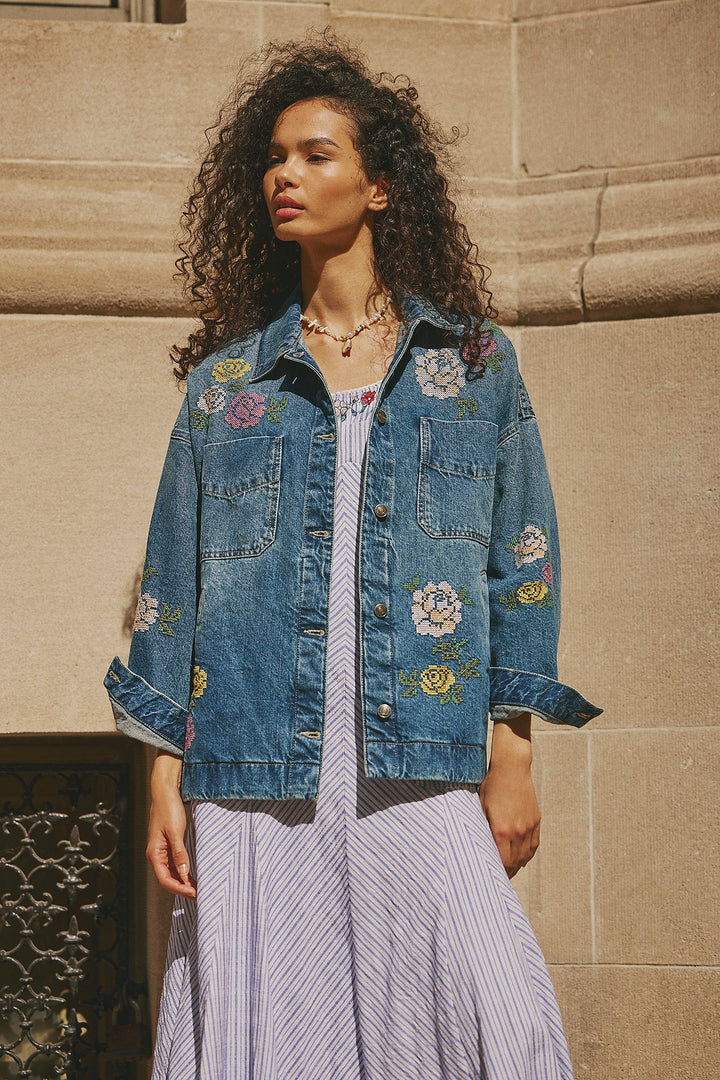 Free People - Madison City Embroidered Jacket
