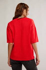 Free People - Margot Sweater Tee in Cherry Pop