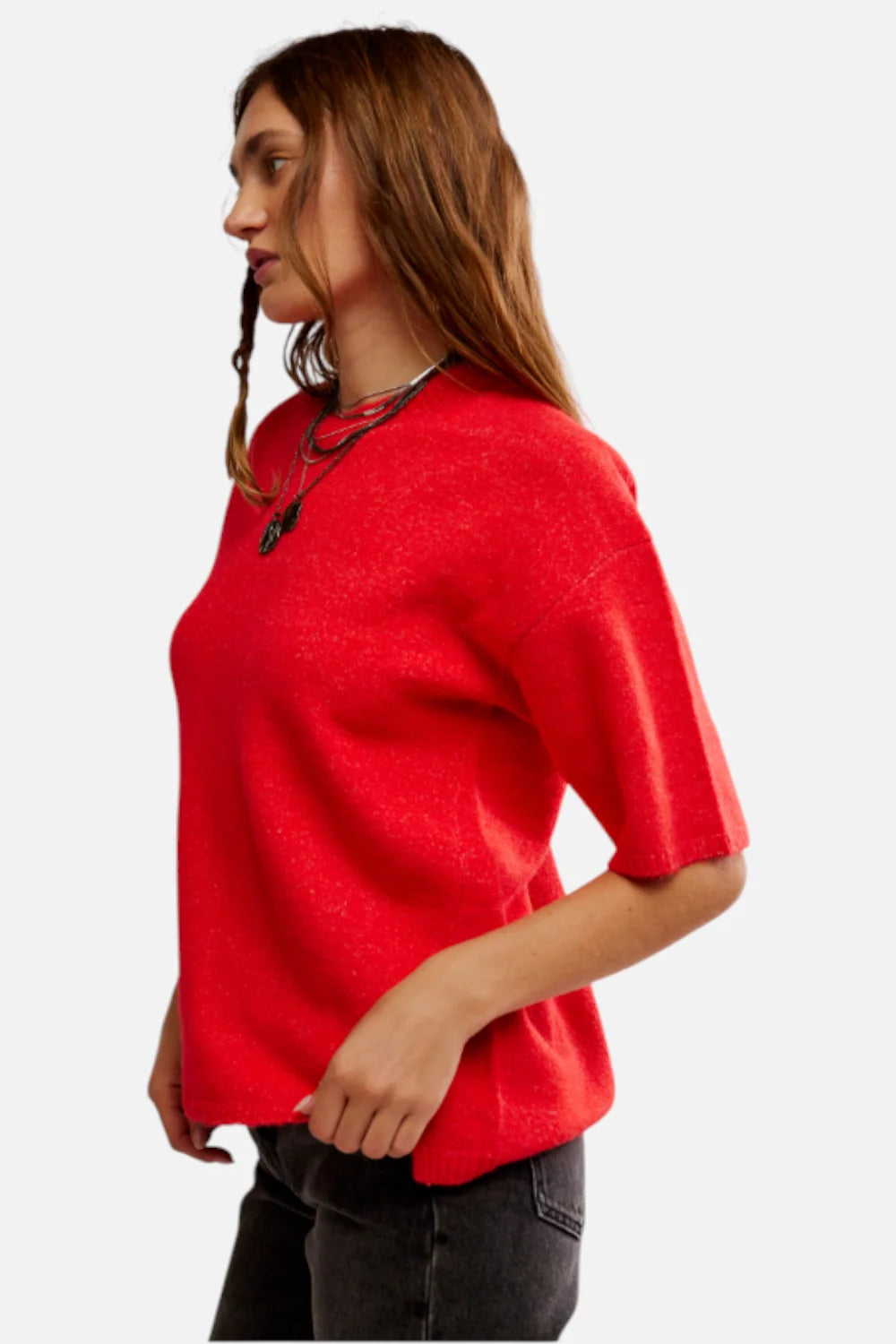 Free People - Margot Sweater Tee in Cherry Pop