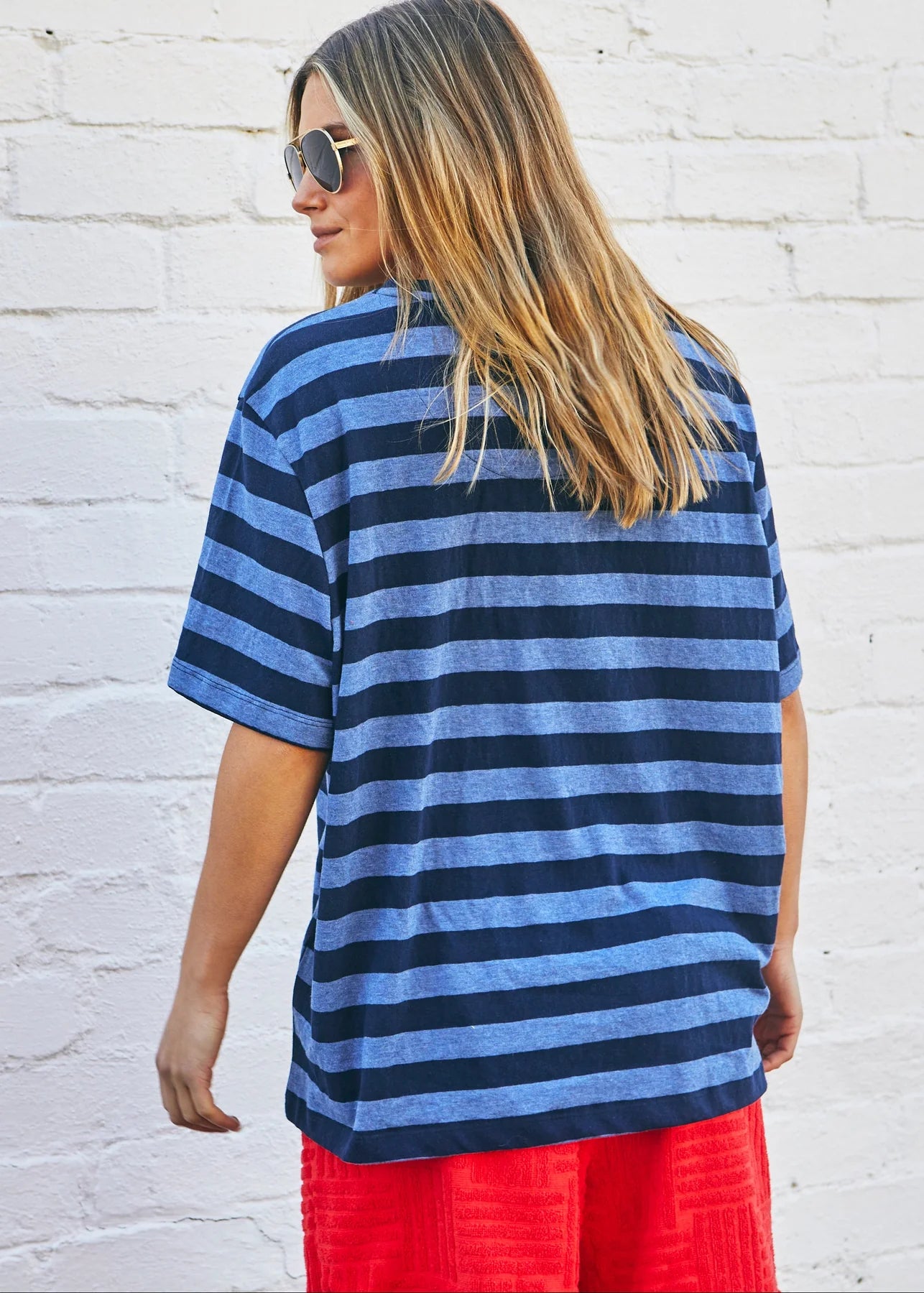 Hammill & Co - Love 1976 Tee Navy Stripe
