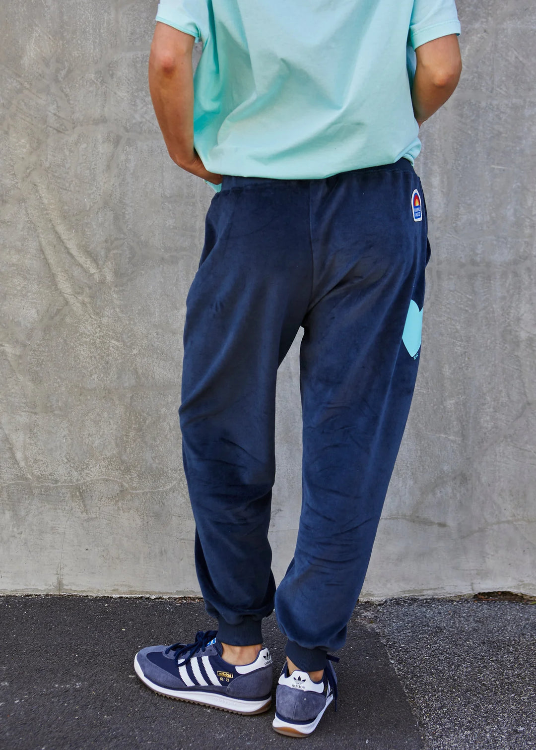 Hammill &amp; Co - Velour Navy Trackpant