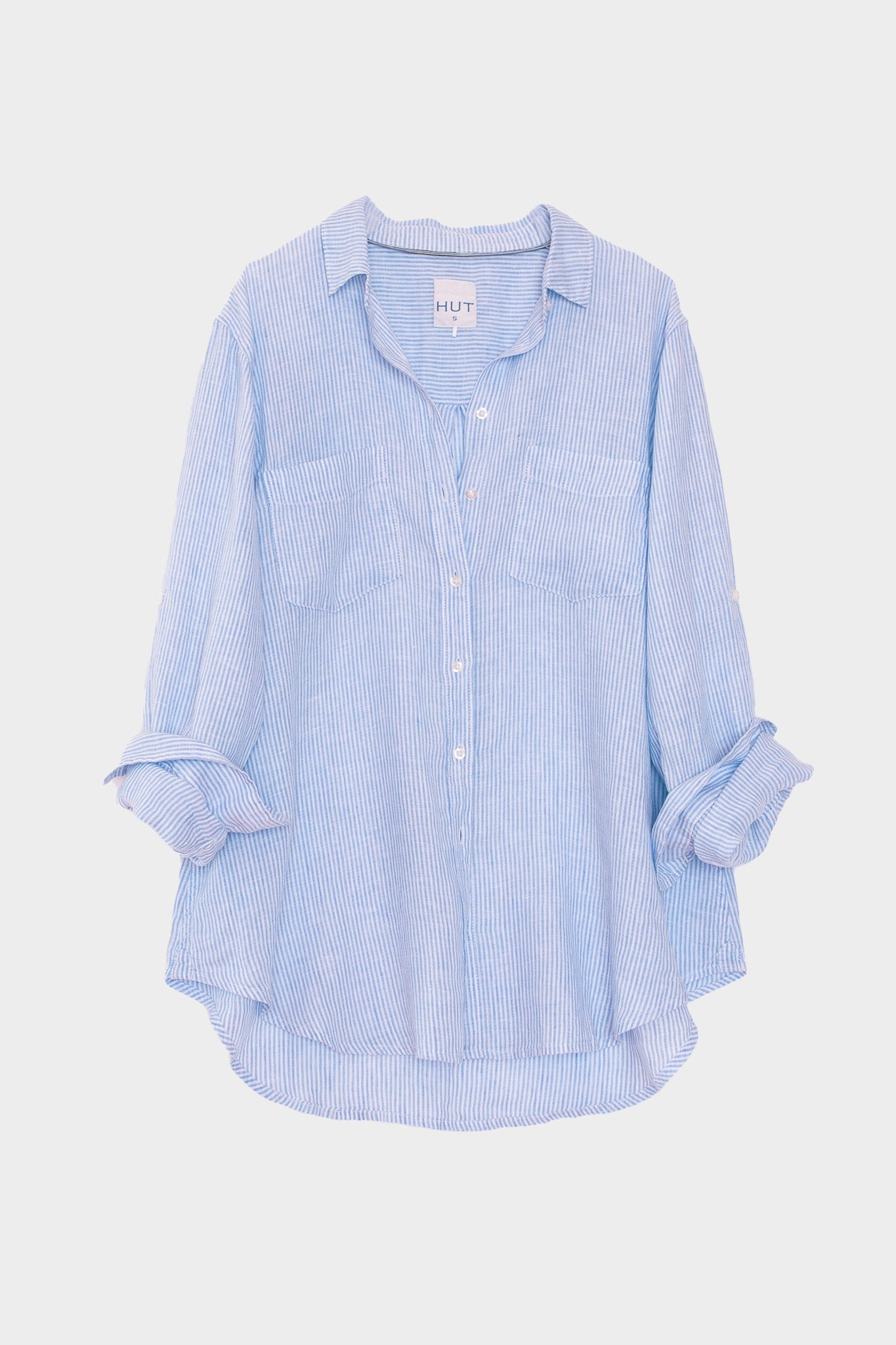 Hut - Boyfriend Baby Blue Stripe Shirt