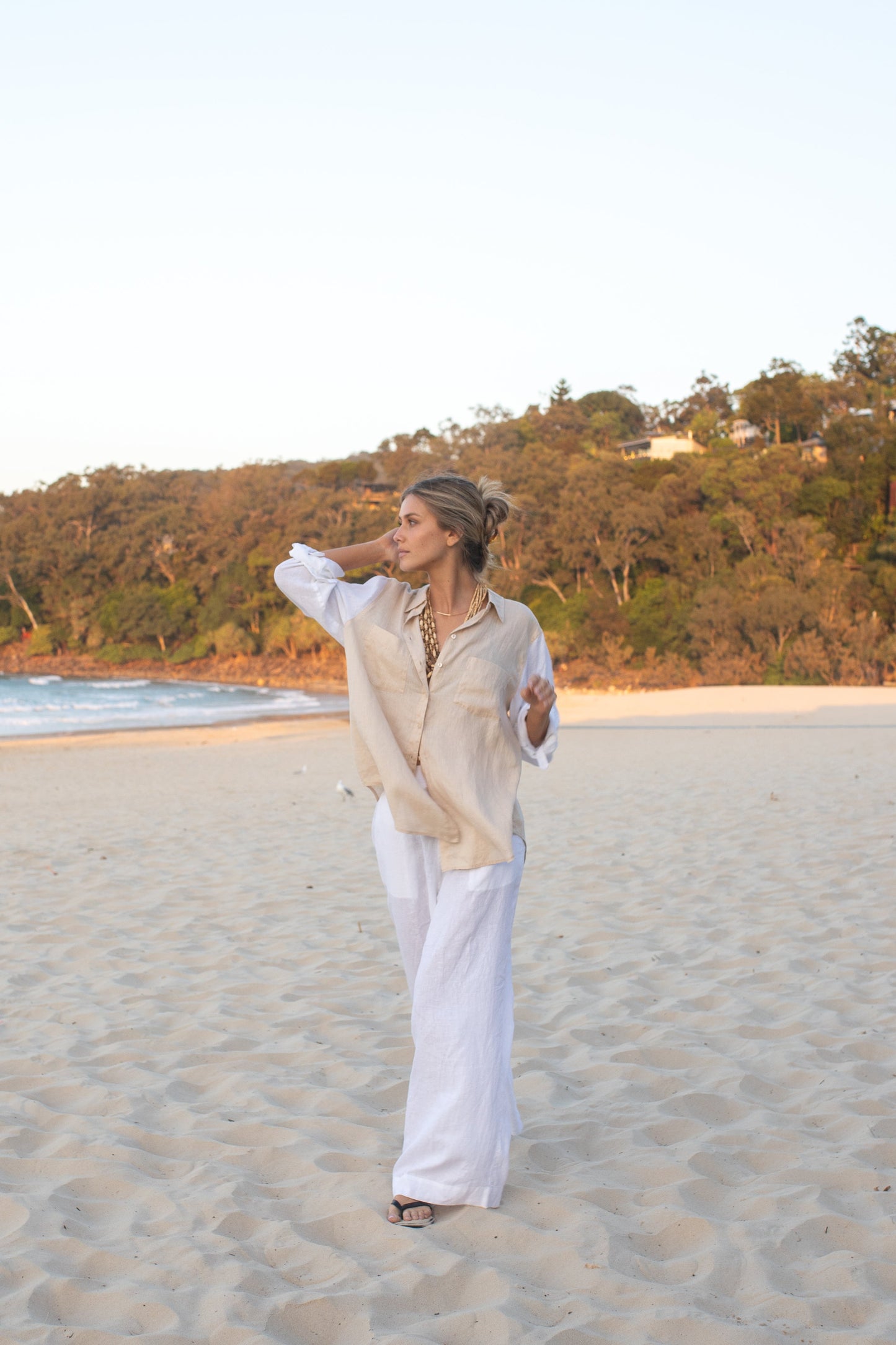 Hut - Boyfriend Marcus Wide Leg Linen Pants